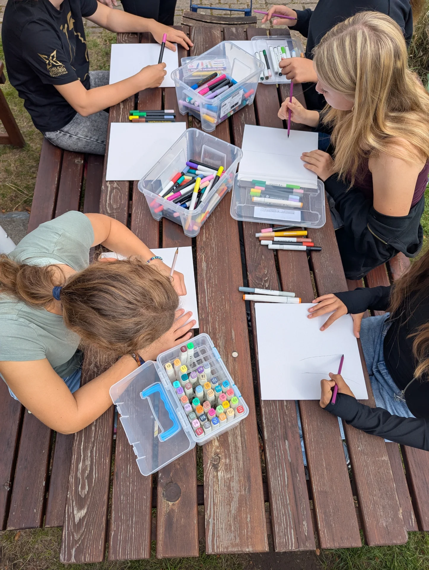 Bild: jetzt dürfen wir unser eigenes Gottesbild aufs Papier bringen