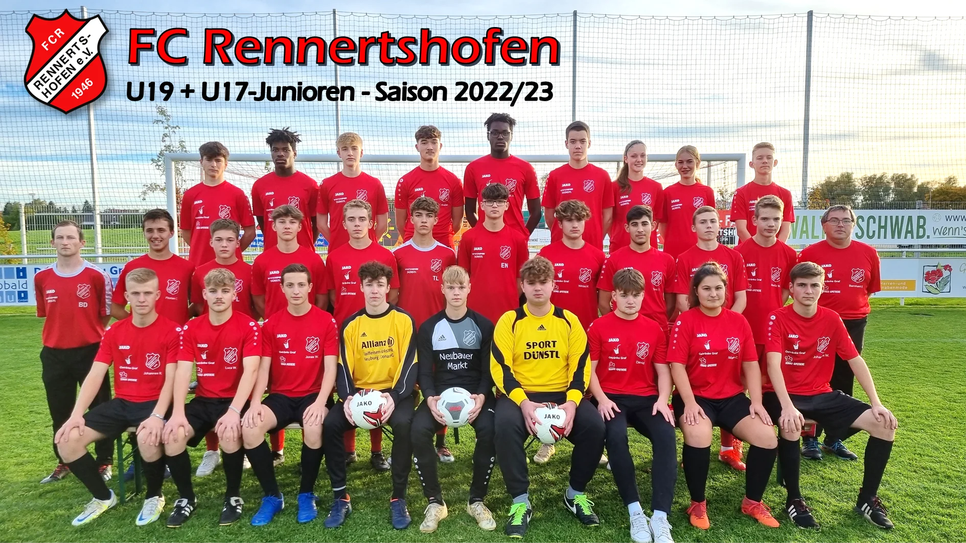 Bild: U19 + U17 - 2022/25 (Bildnachweis: MK / FCR)