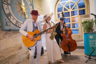 Die Band Swing to go bei der Er&ouml;ffnung 