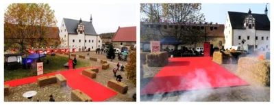 Der Laufsteg ist bereit und die Nebelmaschine funktioniert  (Bild vergr&ouml;&szlig;ern)