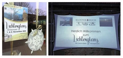 Herzlich Willkommen zum Lichterglanz im Kloster Buch  (Bild vergr&ouml;&szlig;ern)