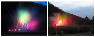 Highlight und Abschluss am Sonntag - Wassershow der Feuerwehr Beiersdorf  (Bild vergr&ouml;&szlig;ern)