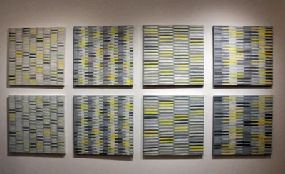 Ausstellung "Linienruhe" von Helga Koch im Kultur-Lokal am F&uuml;rther Bahnhof. 