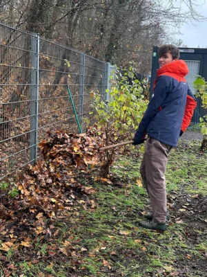 Anstehende Arbeiten: Laub entfernen und den Platz winterfest machen.  (Bild vergr&ouml;&szlig;ern)