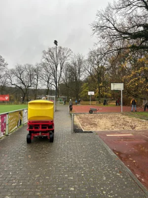 Anstehende Arbeiten: Laub entfernen und den Platz winterfest machen.  (Bild vergr&ouml;&szlig;ern)