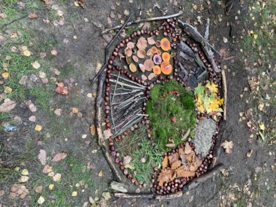 Foto des Albums: Unterrichtsgang Kunst – Land Art: Herbstmandalas aus Naturmaterialien