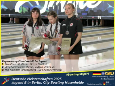 Foto des Albums: Fotoalbum 1 von den Deutschen Meisterschaften 2025 der Jugend B (U14) in Berlin, City Bowling Hasenheide