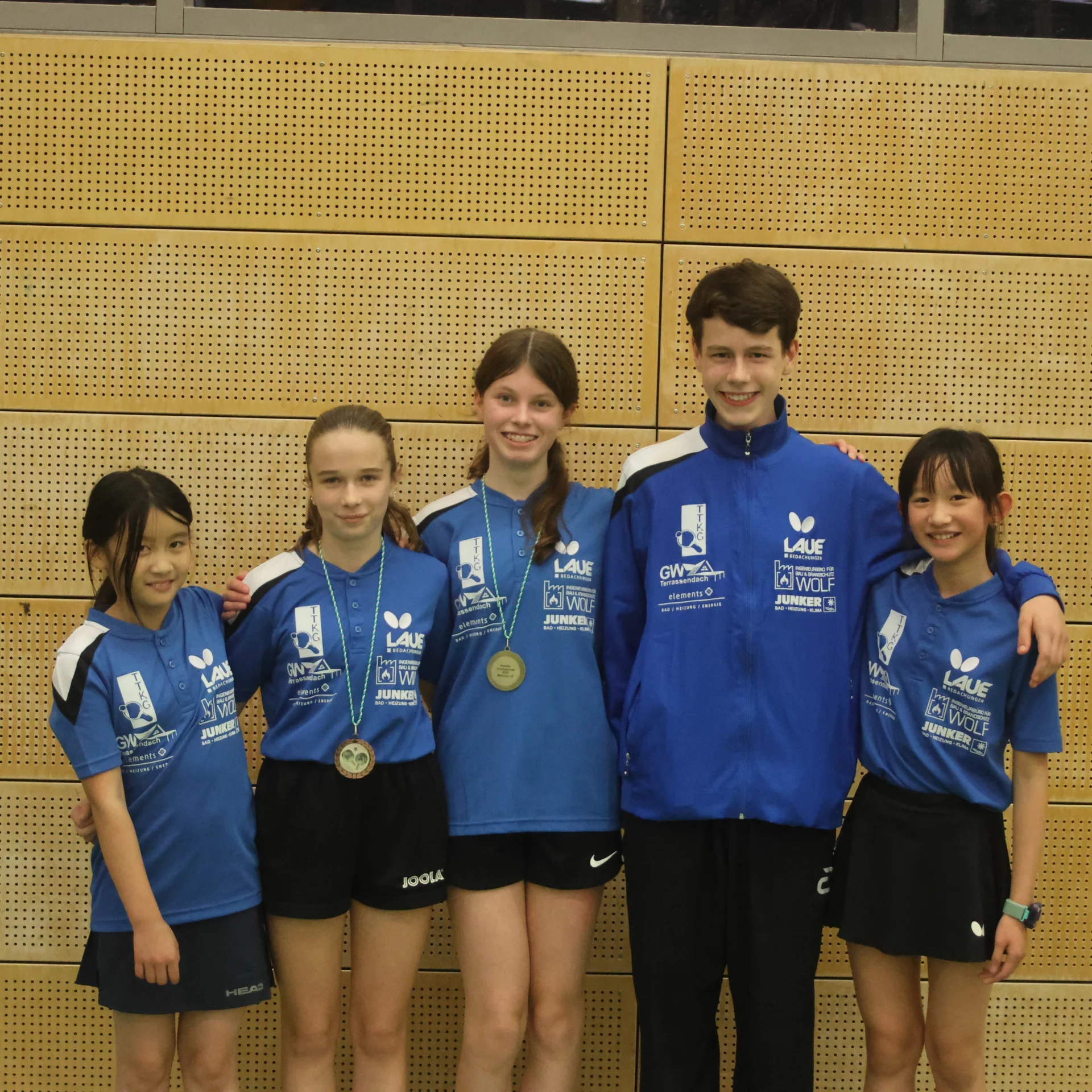 Bild: vlnr. : Jing, Hanna, Ella, Leopold, Klara