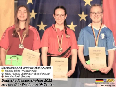 Foto des Albums: Fotoalbum von den Deutschen Meisterschaften 2022 der Jugend B (U14) in Wildau. A10 Bowling