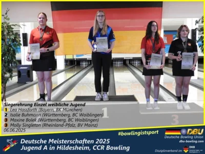 Foto des Albums: Fotoalbum 3 von den Deutschen Meisterschaften 2025 der Jugend A (U14) in Hildesheim, CCR Bowling