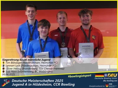 Foto des Albums: Fotoalbum 3 von den Deutschen Meisterschaften 2025 der Jugend A (U14) in Hildesheim, CCR Bowling