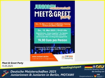 Foto des Albums: Fotoalbum 1 von den Deutschen Meisterschaften 2025 der Juniorinnen & Junioren (U23) in Berlin, Bowlingcenter MOTAWI