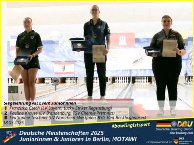 Foto des Albums: Fotoalbum 4 von den Deutschen Meisterschaften 2025 der Juniorinnen & Junioren (U23) in Berlin, Bowlingcenter MOTAWI