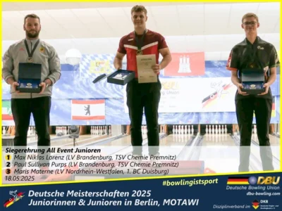 Foto des Albums: Fotoalbum 4 von den Deutschen Meisterschaften 2025 der Juniorinnen & Junioren (U23) in Berlin, Bowlingcenter MOTAWI