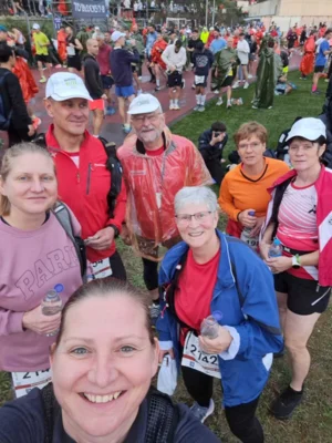 Regen vor dem Start 