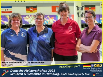 Foto des Albums: Fotoalbum 1 von den Deutschen Meisterschaften 2025 der Seniorinnen, Senioren & Versehrte in Hamburg, Gilde Bowling forty four