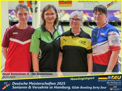 Foto des Albums: Fotoalbum 1 von den Deutschen Meisterschaften 2025 der Seniorinnen, Senioren & Versehrte in Hamburg, Gilde Bowling forty four