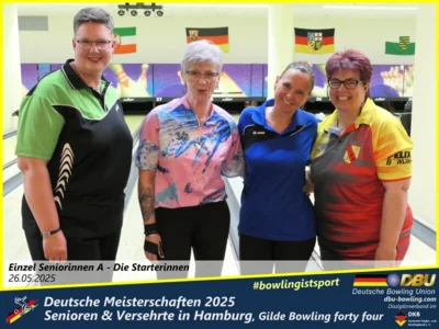 Foto des Albums: Fotoalbum 1 von den Deutschen Meisterschaften 2025 der Seniorinnen, Senioren & Versehrte in Hamburg, Gilde Bowling forty four