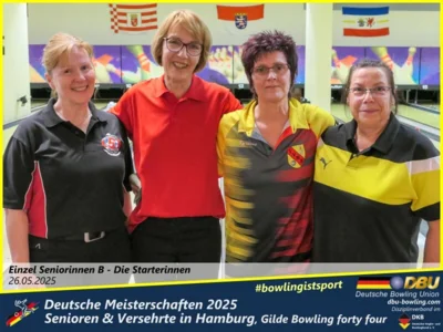 Foto des Albums: Fotoalbum 1 von den Deutschen Meisterschaften 2025 der Seniorinnen, Senioren & Versehrte in Hamburg, Gilde Bowling forty four