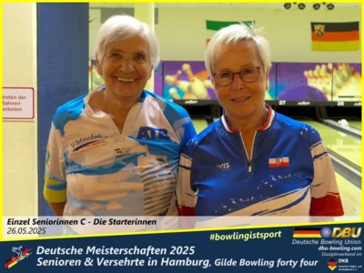 Foto des Albums: Fotoalbum 1 von den Deutschen Meisterschaften 2025 der Seniorinnen, Senioren & Versehrte in Hamburg, Gilde Bowling forty four