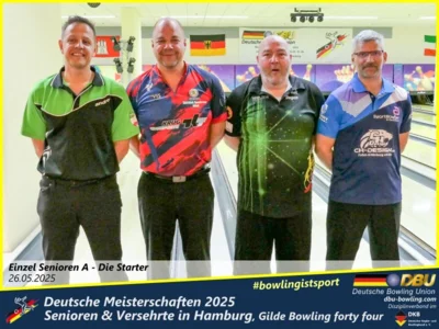 Foto des Albums: Fotoalbum 1 von den Deutschen Meisterschaften 2025 der Seniorinnen, Senioren & Versehrte in Hamburg, Gilde Bowling forty four