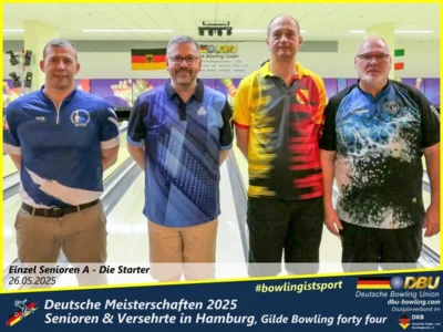 Foto des Albums: Fotoalbum 1 von den Deutschen Meisterschaften 2025 der Seniorinnen, Senioren & Versehrte in Hamburg, Gilde Bowling forty four