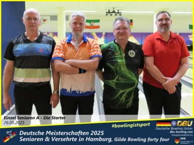 Foto des Albums: Fotoalbum 1 von den Deutschen Meisterschaften 2025 der Seniorinnen, Senioren & Versehrte in Hamburg, Gilde Bowling forty four