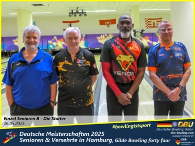 Foto des Albums: Fotoalbum 1 von den Deutschen Meisterschaften 2025 der Seniorinnen, Senioren & Versehrte in Hamburg, Gilde Bowling forty four