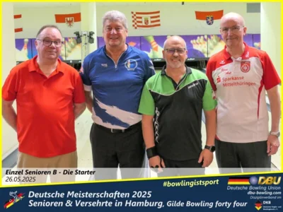 Foto des Albums: Fotoalbum 1 von den Deutschen Meisterschaften 2025 der Seniorinnen, Senioren & Versehrte in Hamburg, Gilde Bowling forty four