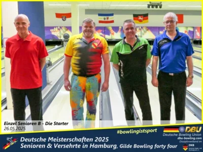 Foto des Albums: Fotoalbum 1 von den Deutschen Meisterschaften 2025 der Seniorinnen, Senioren & Versehrte in Hamburg, Gilde Bowling forty four