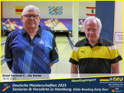 Foto des Albums: Fotoalbum 1 von den Deutschen Meisterschaften 2025 der Seniorinnen, Senioren & Versehrte in Hamburg, Gilde Bowling forty four