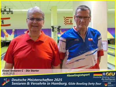 Foto des Albums: Fotoalbum 1 von den Deutschen Meisterschaften 2025 der Seniorinnen, Senioren & Versehrte in Hamburg, Gilde Bowling forty four