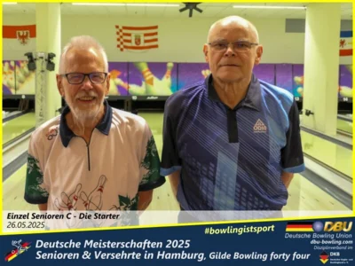 Foto des Albums: Fotoalbum 1 von den Deutschen Meisterschaften 2025 der Seniorinnen, Senioren & Versehrte in Hamburg, Gilde Bowling forty four