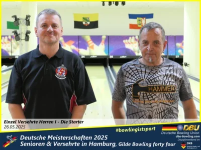 Foto des Albums: Fotoalbum 1 von den Deutschen Meisterschaften 2025 der Seniorinnen, Senioren & Versehrte in Hamburg, Gilde Bowling forty four
