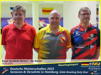Foto des Albums: Fotoalbum 1 von den Deutschen Meisterschaften 2025 der Seniorinnen, Senioren & Versehrte in Hamburg, Gilde Bowling forty four