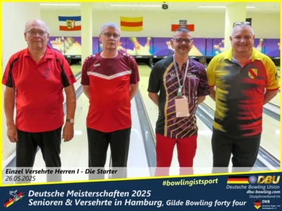 Foto des Albums: Fotoalbum 1 von den Deutschen Meisterschaften 2025 der Seniorinnen, Senioren & Versehrte in Hamburg, Gilde Bowling forty four