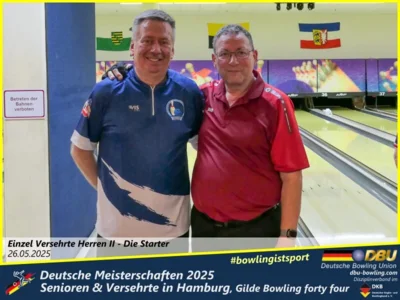 Foto des Albums: Fotoalbum 1 von den Deutschen Meisterschaften 2025 der Seniorinnen, Senioren & Versehrte in Hamburg, Gilde Bowling forty four
