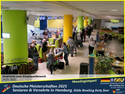 Foto des Albums: Fotoalbum 1 von den Deutschen Meisterschaften 2025 der Seniorinnen, Senioren & Versehrte in Hamburg, Gilde Bowling forty four