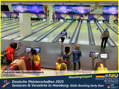 Foto des Albums: Fotoalbum 1 von den Deutschen Meisterschaften 2025 der Seniorinnen, Senioren & Versehrte in Hamburg, Gilde Bowling forty four
