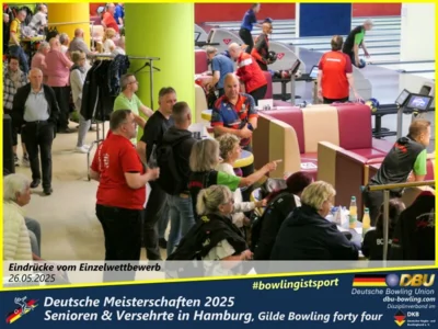 Foto des Albums: Fotoalbum 1 von den Deutschen Meisterschaften 2025 der Seniorinnen, Senioren & Versehrte in Hamburg, Gilde Bowling forty four