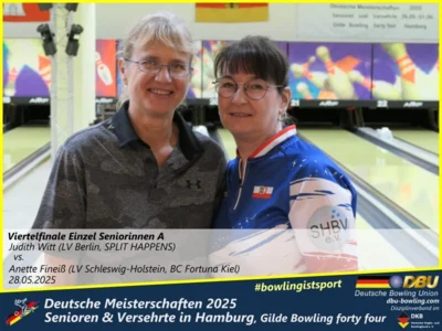 Foto des Albums: Fotoalbum 3 von den Deutschen Meisterschaften 2025 der Seniorinnen, Senioren & Versehrte in Hamburg, Gilde Bowling forty four