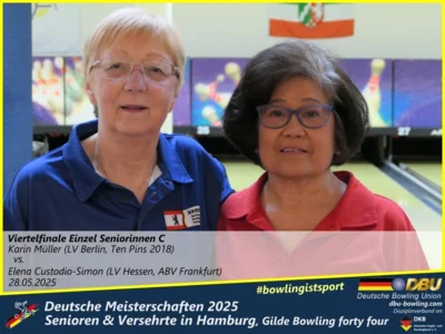 Foto des Albums: Fotoalbum 3 von den Deutschen Meisterschaften 2025 der Seniorinnen, Senioren & Versehrte in Hamburg, Gilde Bowling forty four