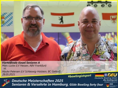 Foto des Albums: Fotoalbum 3 von den Deutschen Meisterschaften 2025 der Seniorinnen, Senioren & Versehrte in Hamburg, Gilde Bowling forty four