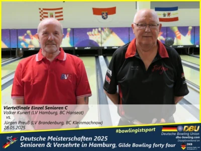Foto des Albums: Fotoalbum 3 von den Deutschen Meisterschaften 2025 der Seniorinnen, Senioren & Versehrte in Hamburg, Gilde Bowling forty four