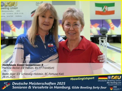 Foto des Albums: Fotoalbum 3 von den Deutschen Meisterschaften 2025 der Seniorinnen, Senioren & Versehrte in Hamburg, Gilde Bowling forty four