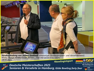 Foto des Albums: Fotoalbum 3 von den Deutschen Meisterschaften 2025 der Seniorinnen, Senioren & Versehrte in Hamburg, Gilde Bowling forty four