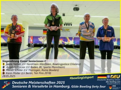 Foto des Albums: Fotoalbum 3 von den Deutschen Meisterschaften 2025 der Seniorinnen, Senioren & Versehrte in Hamburg, Gilde Bowling forty four