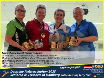 Foto des Albums: Fotoalbum 3 von den Deutschen Meisterschaften 2025 der Seniorinnen, Senioren & Versehrte in Hamburg, Gilde Bowling forty four