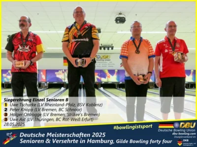 Foto des Albums: Fotoalbum 3 von den Deutschen Meisterschaften 2025 der Seniorinnen, Senioren & Versehrte in Hamburg, Gilde Bowling forty four