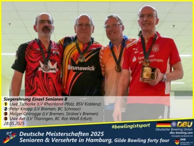 Foto des Albums: Fotoalbum 3 von den Deutschen Meisterschaften 2025 der Seniorinnen, Senioren & Versehrte in Hamburg, Gilde Bowling forty four